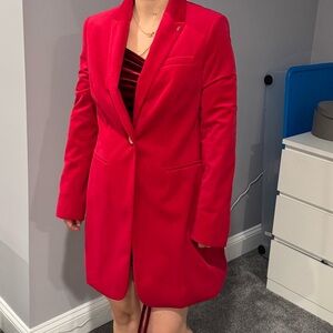 Women's Red Blazer Coat